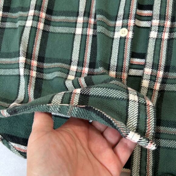 American Eagle Outfitter Green Plaid Shacket Thick Button Up Shirt Men’s Sz M - Picture 8 of 14